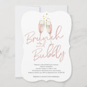 Ruitende kalligrafibrunch en onbezonnen vrijgezell kaart (Voorkant)