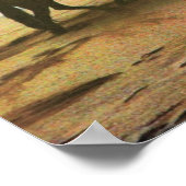 Ruitende paarden aan de strand poster (Hoek)