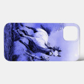 Ruitende paarden en blauw motorlicht Case-Mate iPhone case (Achterkant (horizontaal))