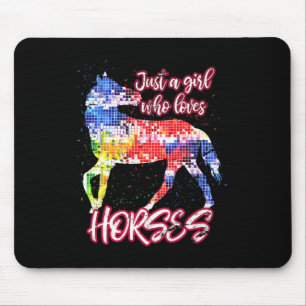 Ruitende paardensportvrouw Girls Colorfu Muismat