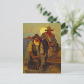 Ruitende scheerpistolen Zijzitplaats Western-esque Briefkaart (Staand voorkant)