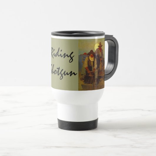 Ruitende scheerpistolen Zijzitplaats Western-esque Reisbeker (Voorkant rechts)
