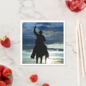 Ruitende zonsonderrug Riding cowboy silhouette Servetten (Insitu)