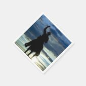 Ruitende zonsonderrug Riding cowboy silhouette Servetten (Hoek)