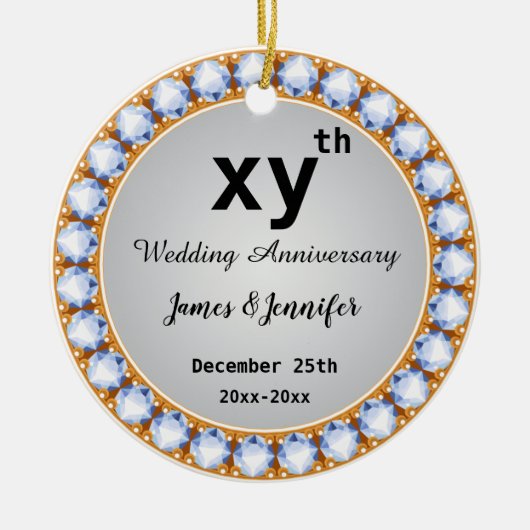 Ruitendement Jubileum Keramisch Ornament (Voorkant)