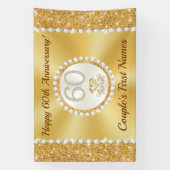 Ruitendiamant, 60ste Jubileum-banner voor bruiloft Spandoek (Verticaal)