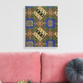 Ruitendrukkerij, kerkelijk behangselontwerp canvas afdruk (Insitu (Woonkamer))