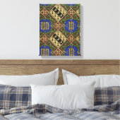Ruitendrukkerij, kerkelijk behangselontwerp canvas afdruk (Insitu (Slaapkamer))