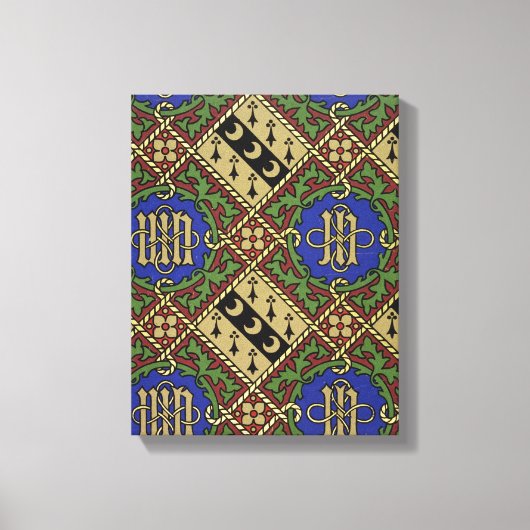Ruitendrukkerij, kerkelijk behangselontwerp canvas afdruk (Voorkant)