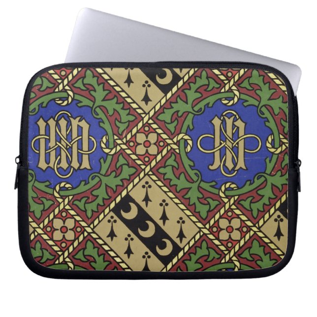 Ruitendrukkerij, kerkelijk behangselontwerp laptop sleeve (Voorkant)