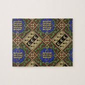 Ruitendrukkerij, kerkelijk behangselontwerp legpuzzel (Horizontaal)
