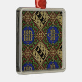 Ruitendrukkerij, kerkelijk behangselontwerp metalen ornament (Rechts)