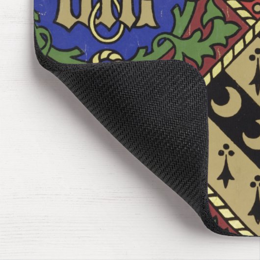 Ruitendrukkerij, kerkelijk behangselontwerp muismat (Hoek)