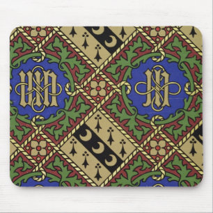 Ruitendrukkerij, kerkelijk behangselontwerp muismat