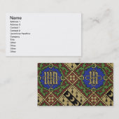 Ruitendrukkerij, kerkelijk behangselontwerp visitekaartje (Voorkant / Achterkant)