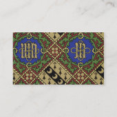 Ruitendrukkerij, kerkelijk behangselontwerp visitekaartje (Achterkant)