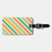 Ruitengestreepte patroon van Retro grunge Bagagelabel (Voorkant horizontaal)