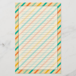 Ruitengestreepte patroon van Retro grunge Briefpapier