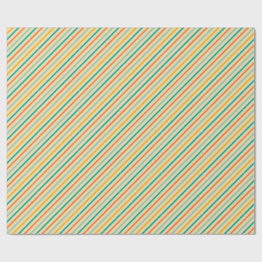 Ruitengestreepte patroon van Retro grunge Cadeaupapier (Vlak)