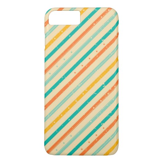 Ruitengestreepte patroon van Retro grunge Case-Mate iPhone Case (Achterkant)