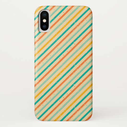 Ruitengestreepte patroon van Retro grunge Case-Mate iPhone Case (Achterkant)