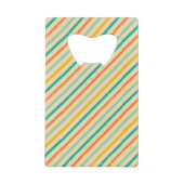 Ruitengestreepte patroon van Retro grunge Creditkaart Flessenopener (Voorkant)