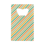 Ruitengestreepte patroon van Retro grunge Creditkaart Flessenopener (Achterkant)