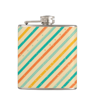 Ruitengestreepte patroon van Retro grunge Heupfles