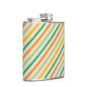 Ruitengestreepte patroon van Retro grunge Heupfles (Rechts)