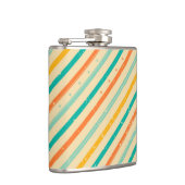 Ruitengestreepte patroon van Retro grunge Heupfles (Rechts)