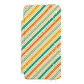 Ruitengestreepte patroon van Retro grunge Incipio iPhone Portemonnee Hoesje (Voorkant Agenda)