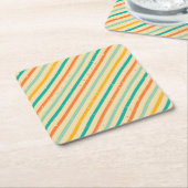 Ruitengestreepte patroon van Retro grunge Kartonnen Onderzetters (Schuin)