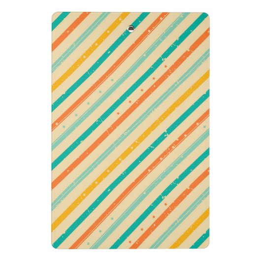Ruitengestreepte patroon van Retro grunge Mini Klembord (Achterkant)