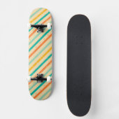 Ruitengestreepte patroon van Retro grunge Skateboard (Voorkant)
