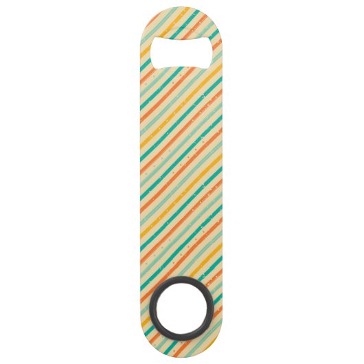 Ruitengestreepte patroon van Retro grunge Speed Flessenopener (Voorkant)