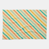 Ruitengestreepte patroon van Retro grunge Theedoek (Horizontaal)