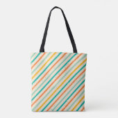 Ruitengestreepte patroon van Retro grunge Tote Bag (Achterkant)