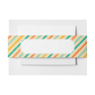 Ruitengestreepte patroon van Retro grunge Uitnodigingen Wikkel