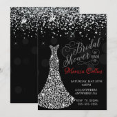 Ruitenjurk Bridal doucheuitnodiging, neushoorn Kaart (Voorkant / Achterkant)