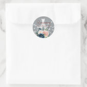 Ruitenjurk van de prinsesprins ronde sticker (Tas)
