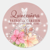 Ruitenjurk van de prinsesprins ronde sticker (Voorkant)