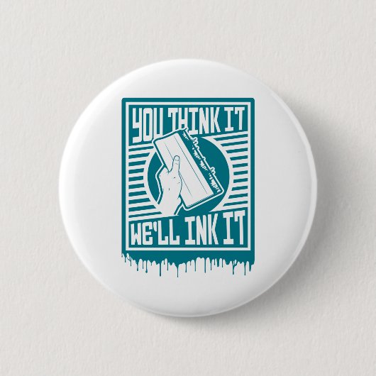 Ruitenkijkhoek Afdrukken Obey Ink-ontwerp Ronde Button 5,7 Cm (Voorkant)
