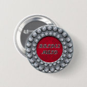 ruitenknop bridesmaid ronde button 5,7 cm (Voorkant /achterkant)