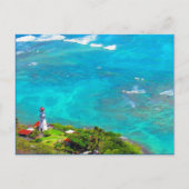 ruitenkopblauwe vuurtoren briefkaart (Voorkant)