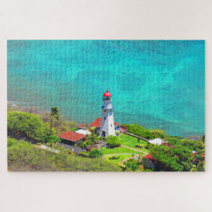 ruitenkopblauwe vuurtoren legpuzzel