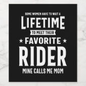 Ruitenmam van een Geweldige speler Wijn Etiket (Enkel label)