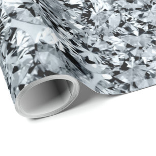 Ruitenpatroon met mousserende witte ruiten cadeaupapier