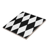 Ruitenpatroon met zwarte en witte retro tegeltje (Zijkant)