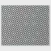 Ruitenpatroon met zwarte en witte Waterverf Cadeaupapier (Vlak)