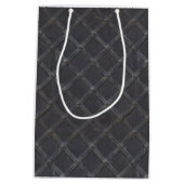 Ruitenpatroon van ijzermetaaldiamant medium cadeauzakje (Achterkant)